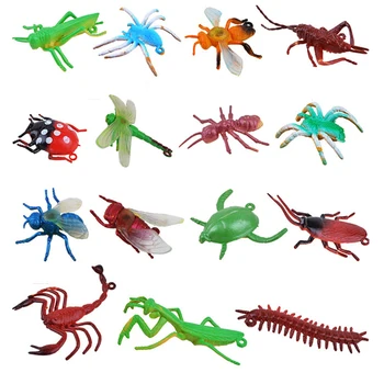 Simulované 17PCS Reálne hmyzu Malých zvierat, hmyzu akcia obrázok hračky vzdelávacie hračky Zvierat Kognitívne Vzdelávania Hračky zadarmo