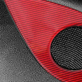 Pre Chevrolet Camaro 2016 -2020 Uhlíkových Vlákien Auto Zadné Dvere o Reproduktora Kryt Výbava Rám Nálepky Príslušenstvo
