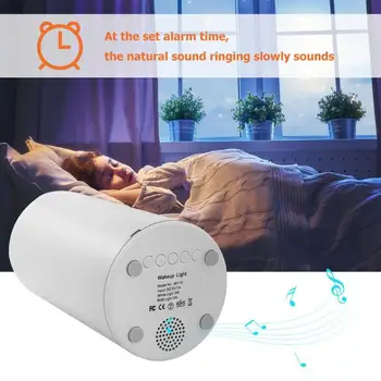 USB Budík Dotyk Wake-Up Light Digitálne Spánok Smart Sunrise Simuláciu Nočnej Lampy Domova Vonkajšie Led Zmena Farby Nočné Svetlo