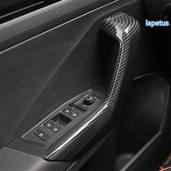 Lapetus Príslušenstvo Vhodné Pre Volkswagen T-Roc 2018 - 2021 Vnútorné Dvere, Rukoväť, Lakťová Opierka Rám, Kryt Trim / Matné / Carbon Fiber Štýl