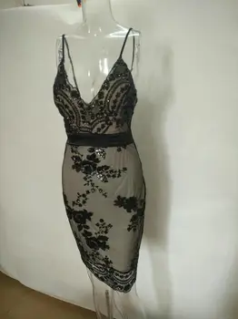 U-PRISAHÁM, Dámske Gold Black Flitrami Šaty, Sexy tvaru Backless Ženy Sundress Luxusné Strany Klubu Nosiť Mini Sequined Šaty Vestidos