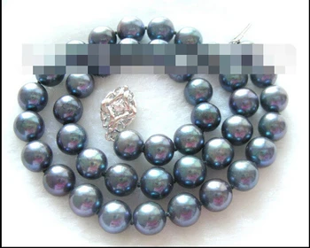 DOPRAVA ZADARMO>>> > CLASSIC KOLO 11 mm black prírodných sladkovodných perál náhrdelník