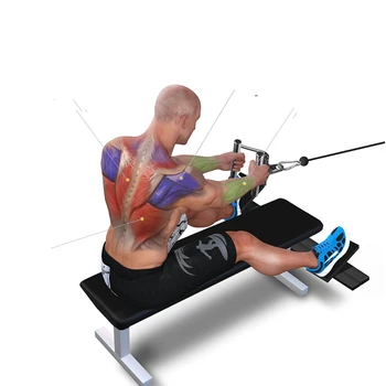 360° Otočná Gym Fitness T-bar Pre Kladka Kábel Stroj Veslársky trenažér V-Bar Biceps, Triceps Späť Svalové Cvičenie Riadok Rukoväť