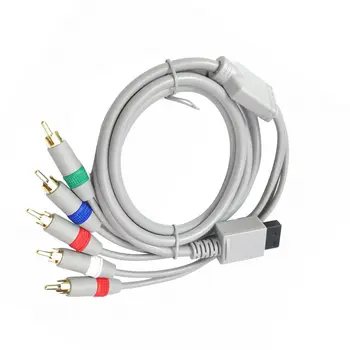 RCA Audio Kábel Video Konektor HD TV Komponentný AV Kábel Linka pre Nintendo Wii U a Wii Šedá 480p Audio/Video Kábel