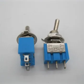 10pc/VEĽA Modrá Mini Prepínač MTS-102 3-Pin SPDT, NA-NA 6A 125VAC Miniatúrne Prepnúť Prepínače+10pcs Nepremokavé Spp