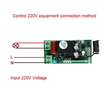 AC220V 1CH 10A RF Vysielač-Prijímač Diaľkového Ovládania Spínača Systém Bezdrôtový Svetle Učenia sa Prepnúť 315mhz/433.92 mhz