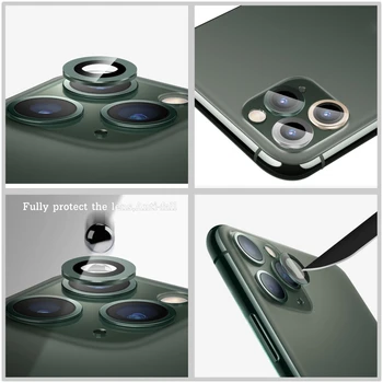 Zadná Kamera Screen Protector Sklo + Kov Objektív Krúžok Pre -iPhone 12/11 Pro Max Obrazovku Fotoaparátu Protctor Pre -iPhone 12/11Case