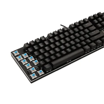 RGB LED Podsvietený Mechanical Gaming Keyboard Hliníkové Ergonomický Dizajn 104 kľúče, Modrá Prepínače Klávesnica Pre Hráčov, X-2000