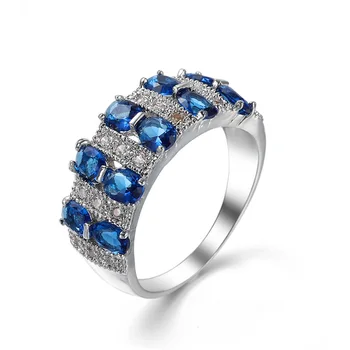 Veľkoobchod Krásne Jednoduché Šperky, 8 Farby Crystal z Swarovskis Krúžok s Zirkón Fit Ženy a Muža party alebo Svadby