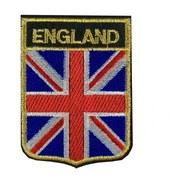 Anglicko Krajiny Patch DIY Kvetovaný Vyšívané Vlajkou Oblečenie Škvrny Žehlička na textilné Odznaky Šiť na plátno Nášivka