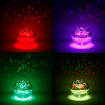 Crystal Projekcia na Čistenie Vzduchu Zvlhčovač Nočné Svetlo 500 ml Usb Krytý Atomizing Hydratačné Dekoratívne Atmosféru Svetla