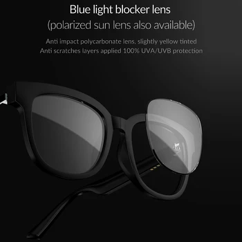 Anti Modré Svetlo Objektív Smart Bluetooth 5.0 Okuliare Počúvať Hudbu a prijímať Telefónne Inteligentné Okuliare pre Vonkajšie Jazdy