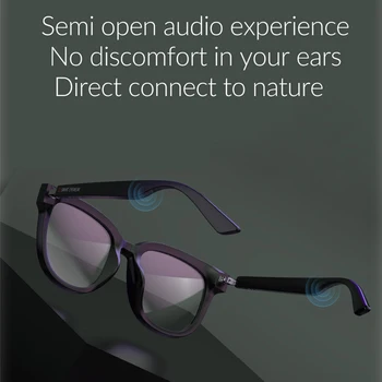 Anti Modré Svetlo Objektív Smart Bluetooth 5.0 Okuliare Počúvať Hudbu a prijímať Telefónne Inteligentné Okuliare pre Vonkajšie Jazdy