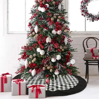Vianočný Stromček Sukne Dekor Čierna Biela Koberčeky Base Rohože Kryt Veselé Vianočné Dekorácie Scény Rozloženie Dodávky