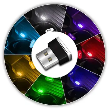 Mini LED Auto Svetlo USB Atmosféru Svetlo pre Audi Q3 Q5 SQ5 Q7 A1, A3, S3, A4 A6 A7 S6 S7 S4 RS4 A5 S5