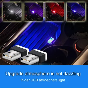 Mini LED Auto Svetlo USB Atmosféru Svetlo pre Audi Q3 Q5 SQ5 Q7 A1, A3, S3, A4 A6 A7 S6 S7 S4 RS4 A5 S5