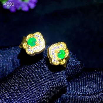 Výročie krúžok Prirodzené a Pôvodné emerald krúžok 925 sterling silver Jemné šperky Pre mužov alebo ženy