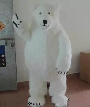 Priemyselne vyrábané Krásne Polar Bear Maskot Kostým pre Dospelých Veľkosť Zvierat Tému White Bear Mascotte Mascota Oblečenie Vyhovovali Maškarný
