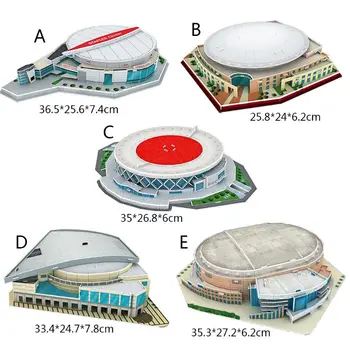 3D Puzzle Skladačka Sveta Basketbal Štadión Ihrisko DIY Montované Budovy Model Hračky pre Deti,