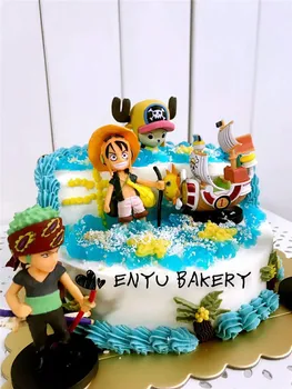 Pirát narodeninovú tortu vňaťou prekvapený narodeninovej party dodávky námorných dekorácie pirátske strany tortu vňaťou deti hračky