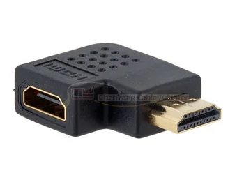 Štandard HDMI konektor Samec Samica 90 Stupňov Pozlátené kábel so štandardným rozlíšením Adaptér HDMI Prevodník PC TELEVÍZOR HDTV