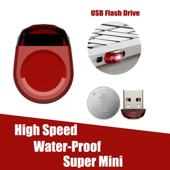 Super mini USB flash disk 4G 8gb, 16gb 32gb 64gb Pero Jednotky nepremokavé kl ' úč pamäťovú jednotku stick darček usb stick, memory stick