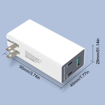 Univerzálny 3-port 18W Rýchle Nabíjanie USB 3.0 Dual USB C Typ C PD Rýchlo Nabíjačka Hub Adaptér na Mobil Tablet PC