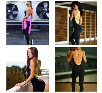 2020 Jeden Kus Športové Oblečenie Backless Šport Vyhovovali Cvičenie Tepláková Súprava Pre Ženy Beží Tesný Tanec Športové Gym Jogy Ženy Nastaviť