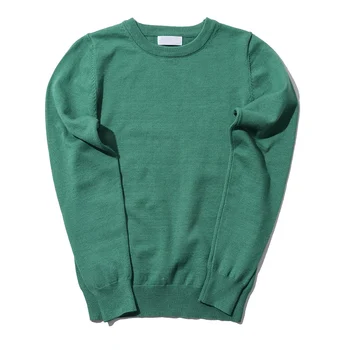 Jesenné a Zimné farbou kolo krku sveter pánske tenké slim fit sveter kórejský štýl pulóver base sveter