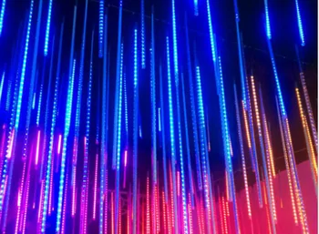 Vianočné LED meteorický dážď Festival Party Dekorácie 30 CM Duté vinuté Perly 8pcs Nastaviť Svetlo Bar Vianočné Dekorácie Svetla