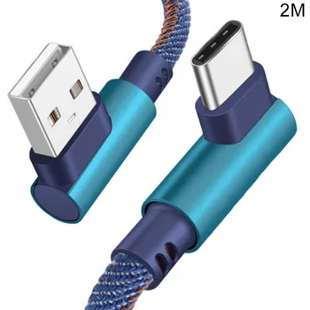Typ-C/Micro USB 90 Stupňov, Nabíjací Kábel USB 3.1 Rýchle Synchronizáciu Údajov Nabíjačku Riadok 3 Farby PUO88