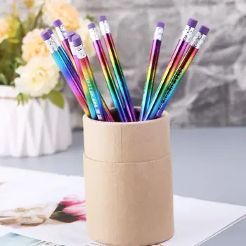 12Pcs Rainbow Ceruzka Dreva, Ochrany Životného prostredia, Svetlé Farby HB Kreslenie, Maľovanie na Ceruzky Školského Úradu Písania Perom