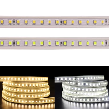 220V LED Pásy 100LEDs/m 4040 Vodotesný Flexibilný Svetlo Vonkajšie Osvetlenie Studená Biela / Teplá Biela / Prírodná Biela Domáce Dekorácie