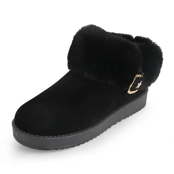 Hot predaj Ženy prírodné reálne fox snehu kožušiny topánky móda, topánky pre ženy, vysoko kvalitné pravé hovädzie kože zimná Členková obuv dfv3
