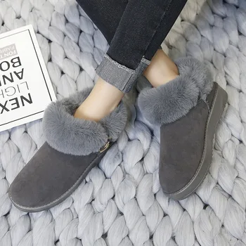 Hot predaj Ženy prírodné reálne fox snehu kožušiny topánky móda, topánky pre ženy, vysoko kvalitné pravé hovädzie kože zimná Členková obuv dfv3
