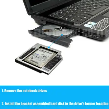 50PCS 12,7 mm Hrúbka Univerzálny Hliníkový SATA 3.0 2. HDD Caddy SSD HDD Prípade Krytu DVD-ROM Optibay