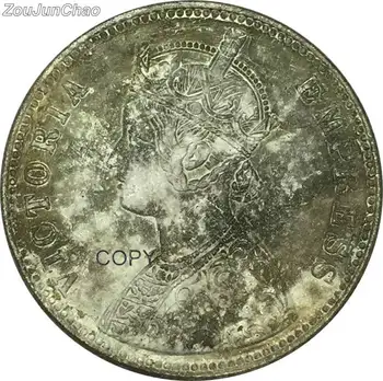 1877 Jeden India Rupie Mince Victoria A Queen Mosadz Striebro Pozlátené Replika Mince Môžete Urobiť Rôzne Farby