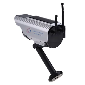 Slnečná energia Falošné Figurína na Simuláciu Fotoaparátu Bliká LED Svetlo Domov Vonkajšie Bezpečnostné kamera CCTV kamerový Dodávky