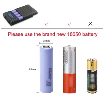 18650 Batérie, Nabíjačky Dual USB Výstup, Anti-Reverse 18650 Batérie DIY Power Bank Box s LCD Displejom LED Svetlo na Čítanie