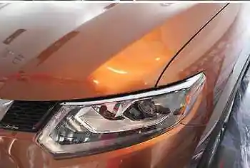 Chrome Predné Vedúci Svetlo Obočie Kryt Výbava pre Nissan Rogue / X-Trail-2016