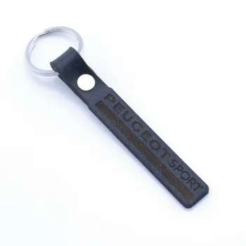 PEUGEOT SPORT keychain kožený prívesok na kľúče prívesok na Schlüsselring porte-cles portachiavi laserom rezané Veľkosť: 60x11x3mm