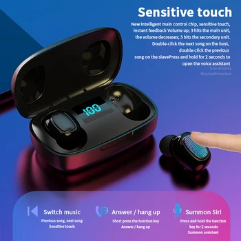 Smart touch bluetooth slúchadlá bezdrôtové slúchadlá mini slúchadlá Hmotnosť 3g jednolôžkových a dvojlôžkových uši použité nezávisle na telefón