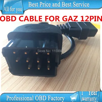 GAZ 12 Pin 12Pin Mužov OBD OBD2 OBDII DLC 16 Pin 16Pin Ženské Auto Diagnostický Nástroj, Adaptér Converter Kábel