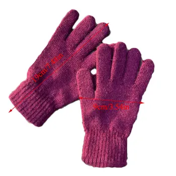 ženy zimné Rukavice Plyšové roztomilé plyšové teplé jazdecké rukavice Teplé Plné Prstov rukavice OutdoorImitation Cashmere Pletené rukavice Prstové
