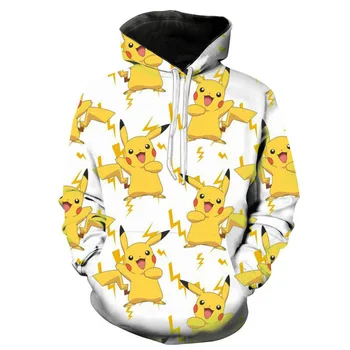 Móda deti chlapci chlapci pokemon hoodies 3D tlač pánske, dámske mikiny streetwear coats