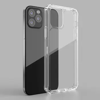 Pre Apple iPhone 12 Pro Max (6.7 palcový) Hybrid Air Slim Fit Shockproof Crystal TPU Nárazníka Tvrdé Zadné Ochranné puzdro