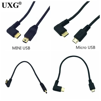 Pozlátené USB 3.1 Typ C Mužov k Mini USB 2.0 Mini Micro Muž Synchronizáciu Údajov Napájací Kábel Kábel na Fotoaparát, mobilný telefón, pevný