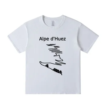 Nové Módne Streetwear Alpe d Huez vo Francúzsku Cyklistické Tričko Pre Mužov, Ženy T-shirt Bavlny O-Krku Lumbálna T shirt Top Mužov Oblečenie