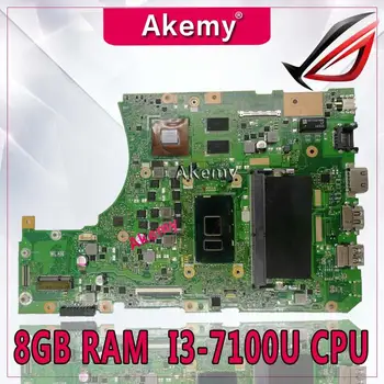 Akemy S 8GB RAM, I3-7100U CPU X556UQK doske Pre Asus X556UV X556U X556UQK X556UQ notebook doske Testované Práca