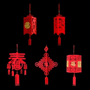 2021 Nepremokavé Šťastie Červené Papierové Lucerny pre Čínsky Nový Rok na Jar Fest Drop shipping